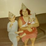 1969.2 - With Bundy and Viki in homemade party hats