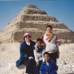 1990s - Egyptian kids love to be in the picture. Step Pyramid, Saqqara, Egypt