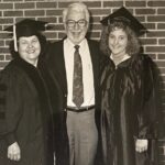 1991 - With Andy and Viki at a joint graduation from Miami University on Mother's Day. Yvonne received her PhD and Viki received her bachelor's degree