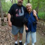 2015 (September) - with Bundy. First outing in the woods since her stroke in July in Fearrington Village, NC