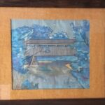 PA 1970s - Painting of old covered bridge outside of Oxford, OH